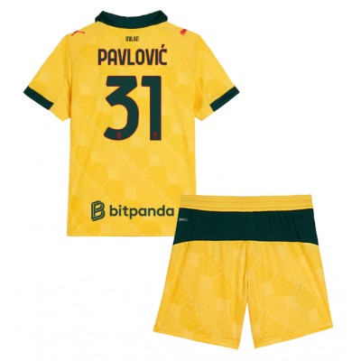 AC Milan 2025/26 Tredjetröja Barn Set – Strahinja Pavlović #31 Kortärmad Fotbollströja med Shorts 1 AC Milan 2025/26 Tredjetröja Barn Set – Strahinja Pavlović #31 Kortärmad Fotbollströja med Shorts
