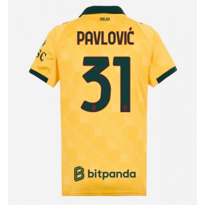 AC Milan 2025/26 Tredjetröja Dam Strahinja Pavlović #31 Kortärmad Fotbollströja 1 AC Milan 2025/26 Tredjetröja Dam Strahinja Pavlović #31 Kortärmad Fotbollströja