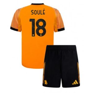 AS Roma 2025/26 Bortatröja Barn Set – Matías Soulé #18 Kortärmad Fotbollströja med Shorts