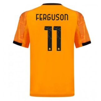 AS Roma 2025/26 Bortatröja Herr Evan Ferguson #11 Kortärmad Fotbollströja