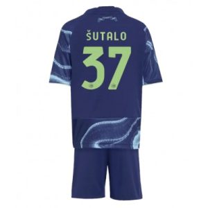 Ajax 2025/26 Bortatröja Barn Set – Josip Šutalo #37 Kortärmad Fotbollströja med Shorts