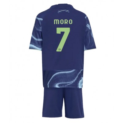 Ajax 2025/26 Bortatröja Barn Set – Raúl Moro #7 Kortärmad Fotbollströja med Shorts 1 Ajax 2025/26 Bortatröja Barn Set – Raúl Moro #7 Kortärmad Fotbollströja med Shorts