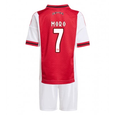 Ajax 2025/26 Hemmatröja Barn Set – Raúl Moro #7 Kortärmad Fotbollströja med Shorts