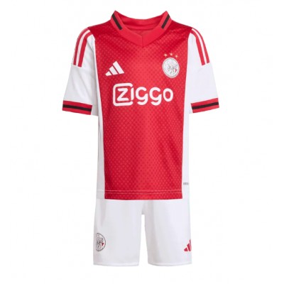 Ajax Hemmaställ Barn 2025-26 Kortärmad Tröja + Shorts