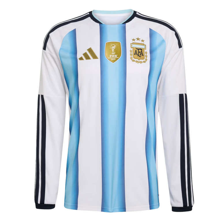 Argentina Hemmatröja VM 2026 Herr Långärmad Fotbollströja 1 Argentina VM 2026 Hemmatröja Herr Långärmad Fotbollströja