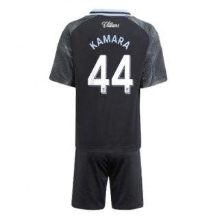 Aston Villa 2025/26 Bortatröja Barn Set – Boubacar Kamara #44 Kortärmad Fotbollströja med Shorts