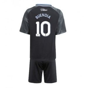 Aston Villa 2025/26 Bortatröja Barn Set – Emiliano Buendia #10 Kortärmad Fotbollströja med Shorts
