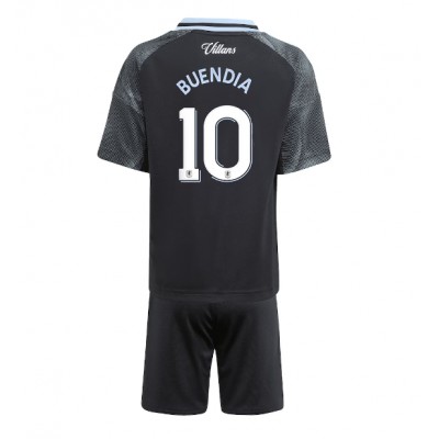Aston Villa 2025/26 Bortatröja Barn Set – Emiliano Buendia #10 Kortärmad Fotbollströja med Shorts
