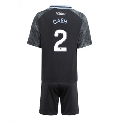 Aston Villa 2025/26 Bortatröja Barn Set – Matty Cash #2 Kortärmad Fotbollströja med Shorts