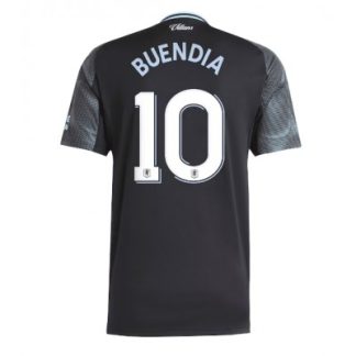 Aston Villa 2025/26 Bortatröja Herr Emiliano Buendia #10 Kortärmad Fotbollströja
