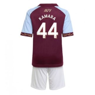 Aston Villa 2025/26 Hemmatröja Barn Set – Boubacar Kamara #44 Kortärmad Fotbollströja med Shorts