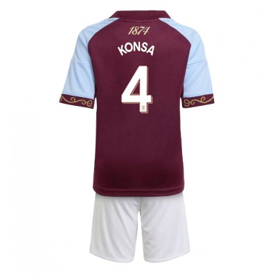 Aston Villa 2025/26 Hemmatröja Barn Set – Ezri Konsa #4 Kortärmad Fotbollströja med Shorts Aston Villa 2025/26 Hemmatröja Barn Set – Ezri Konsa #4 Kortärmad Fotbollströja med Shorts