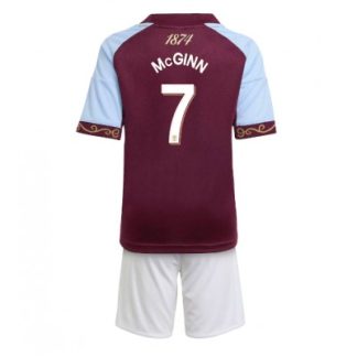 Aston Villa 2025/26 Hemmatröja Barn Set – John McGinn #7 Kortärmad Fotbollströja med Shorts