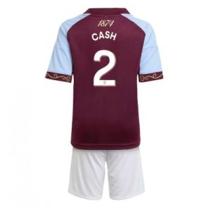 Aston Villa 2025/26 Hemmatröja Barn Set – Matty Cash #2 Kortärmad Fotbollströja med Shorts