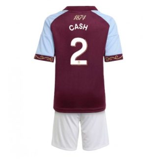 Aston Villa 2025/26 Hemmatröja Barn Set – Matty Cash #2 Kortärmad Fotbollströja med Shorts