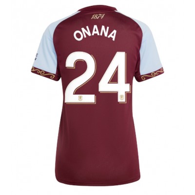 Aston Villa 2025/26 Hemmatröja Dam Amadou Onana #24 Kortärmad Fotbollströja 1 Aston Villa 2025/26 Hemmatröja Dam Amadou Onana #24 Kortärmad Fotbollströja