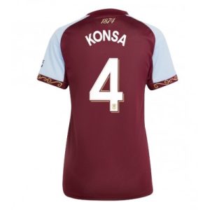 Aston Villa 2025/26 Hemmatröja Dam Ezri Konsa #4 Kortärmad Fotbollströja