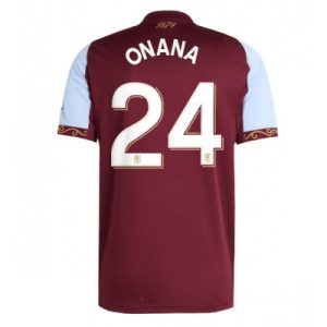 Aston Villa 2025/26 Hemmatröja Herr Amadou Onana #24 Kortärmad Fotbollströja