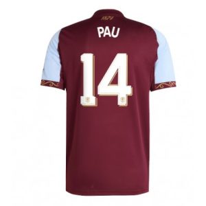 Aston Villa 2025/26 Hemmatröja Herr Pau Torres #14 Kortärmad Fotbollströja