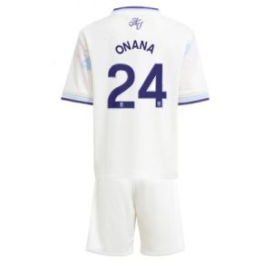 Aston Villa 2025/26 Tredjetröja Barn Set – Amadou Onana #24 Kortärmad Fotbollströja med Shorts