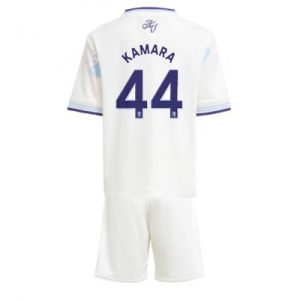 Aston Villa 2025/26 Tredjetröja Barn Set – Boubacar Kamara #44 Kortärmad Fotbollströja med Shorts