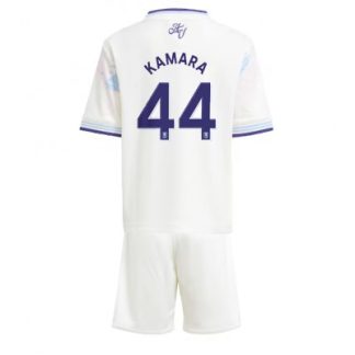 Aston Villa 2025/26 Tredjetröja Barn Set – Boubacar Kamara #44 Kortärmad Fotbollströja med Shorts