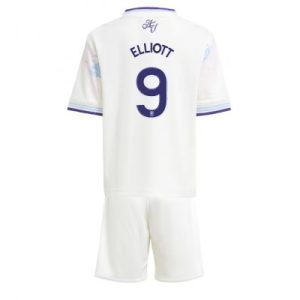 Aston Villa 2025/26 Tredjetröja Barn Set – Harvey Elliott #9 Kortärmad Fotbollströja med Shorts