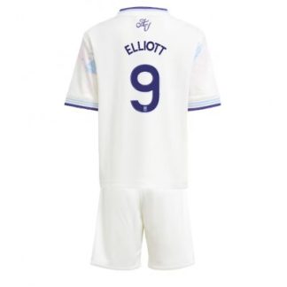 Aston Villa 2025/26 Tredjetröja Barn Set – Harvey Elliott #9 Kortärmad Fotbollströja med Shorts