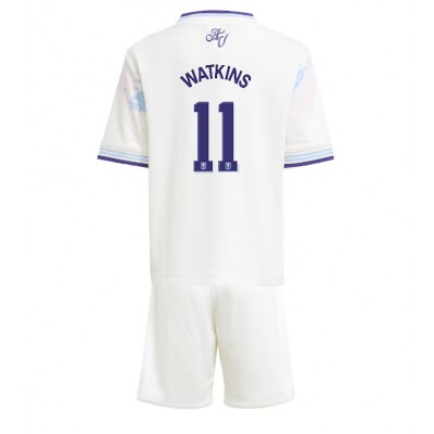 Aston Villa 2025/26 Tredjetröja Barn Set – Ollie Watkins #11 Kortärmad Fotbollströja med Shorts