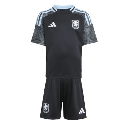 Aston Villa Barn Bortaställ 2025/26 Kortärmad Fotbollströja med Shorts