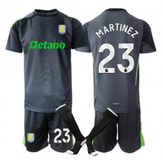 Aston Villa Emiliano Martínez #23 Målvaktsställ Barn 2025/26 Hemma Svart Kortärmad