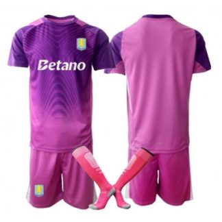 Aston Villa Målvaktsställ Barn 2025/26 Tredje Lila Kortärmad med Shorts