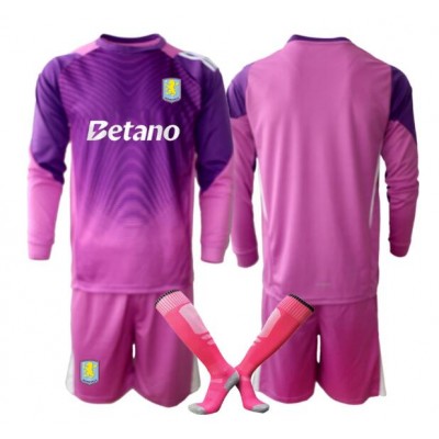 Aston Villa Målvaktsställ Barn 2025/26 Tredje Lila Långärmad med Shorts 1 Aston Villa Målvaktsställ Barn 2025/26 Tredje Lila Långärmad med Shorts