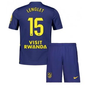 Atlético Madrid Bortaställ 2025/26 Barn Clément Lenglet #15 Kortärmad Fotbollströja + Shorts