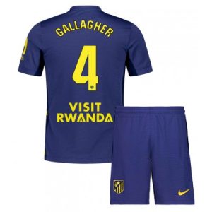 Atlético Madrid Bortaställ 2025/26 Barn Conor Gallagher #4 Kortärmad Fotbollströja + Shorts