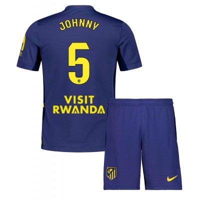 Atlético Madrid Bortaställ 2025/26 Barn Johnny Cardoso #5 Kortärmad Fotbollströja + Shorts 1 Atlético Madrid Bortaställ 2025/26 Barn Johnny Cardoso #5 Kortärmad Fotbollströja + Shorts