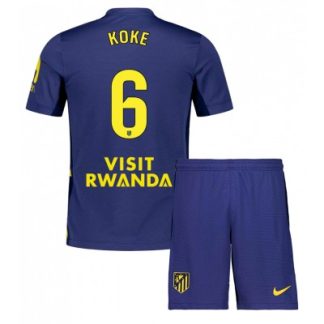 Atlético Madrid Bortaställ 2025/26 Barn Koke #6 Kortärmad Fotbollströja + Shorts