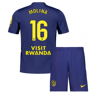 Atlético Madrid Bortaställ 2025/26 Barn Nahuel Molina #16 Kortärmad Fotbollströja + Shorts 1 Atlético Madrid Bortaställ 2025/26 Barn Nahuel Molina #16 Kortärmad Fotbollströja + Shorts