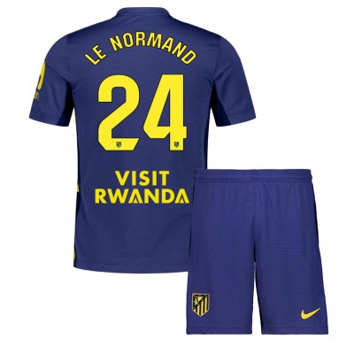 Atlético Madrid Bortaställ 2025/26 Barn Robin Le Normand #24 Kortärmad Fotbollströja + Shorts 1 Atlético Madrid Bortaställ 2025/26 Barn Robin Le Normand #24 Kortärmad Fotbollströja + Shorts