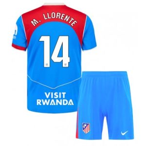 Atlético Madrid Tredjeställ 2025/26 Barn Marcos Llorente #14 Kortärmad Fotbollströja + Shorts