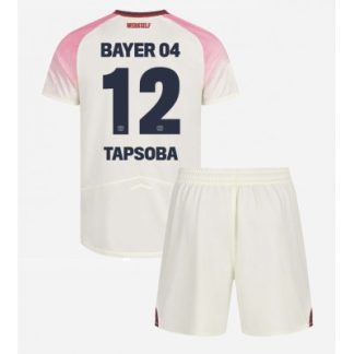 Bayer 04 Leverkusen Bortatröja 2025–26 Barn Set – Edmond Tapsoba #12 Kortärmad Fotbollströja med Shorts