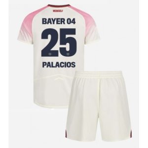 Bayer 04 Leverkusen Bortatröja 2025–26 Barn Set – Exequiel Palacios #25 Kortärmad Fotbollströja med Shorts