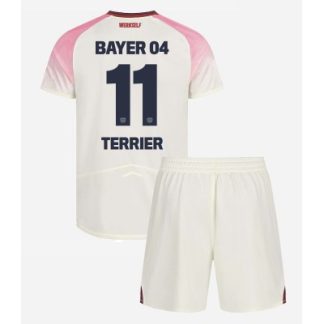 Bayer 04 Leverkusen Bortatröja 2025–26 Barn Set – Martin Terrier #11 Kortärmad Fotbollströja med Shorts