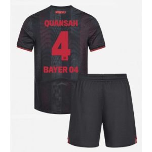 Bayer 04 Leverkusen Hemmatröja 2025–26 Barn Set – Jarell Quansah #4 Kortärmad Fotbollströja med Shorts