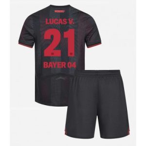Bayer 04 Leverkusen Hemmatröja 2025–26 Barn Set – Lucas Vázquez #21 Kortärmad Fotbollströja med Shorts