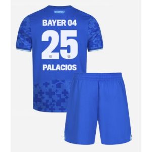 Bayer 04 Leverkusen Tredjetröja 2025–26 Barn Set – Exequiel Palacios #25 Kortärmad Fotbollströja med Shorts