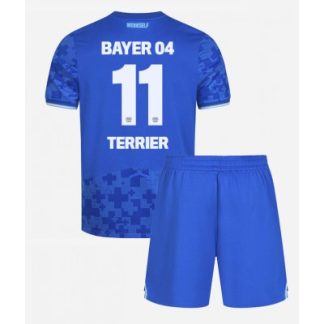 Bayer 04 Leverkusen Tredjetröja 2025–26 Barn Set – Martin Terrier #11 Kortärmad Fotbollströja med Shorts