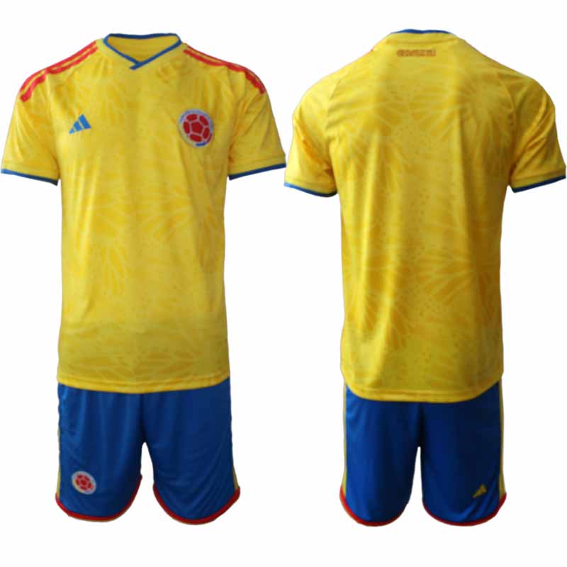 Colombia VM 2026 Hemmaställ Herr Fotbollströja Kortärmad + Shorts 1 Colombia VM 2026 Hemmaställ Herr Fotbollströja Kortärmad + Shorts