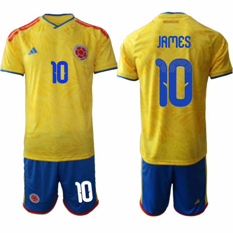 Colombia VM 2026 Hemmaställ Herr James Rodríguez #10 Fotbollströja Kortärmad + Shorts 1 Colombia VM 2026 Hemmaställ Herr James Rodríguez #10 Fotbollströja Kortärmad + Shorts
