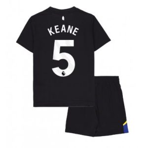 Everton 2025/26 Tredjetröja Barn Set – Michael Keane #5 Kortärmad Fotbollströja med Shorts